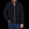 Alan Paine Dark Navy Fleece Aylsham Jacket Clearance