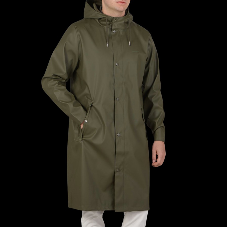 Tretorn Moss Green Wings Long Rain Jacket Clearance