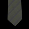 Gierre Milano Dark Green Blue Striped Silk Lined Tie Best