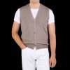 Gran Sasso Beige Extra Fine Merino Wool Vest Wholesale