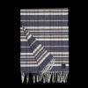 Amanda Christensen Blue Off-White Checked Merino Wool Scarf New