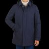 Herno Navy Laminar Nylon Gore-Tex Coat New