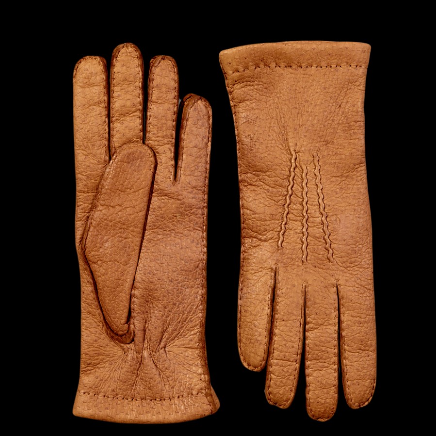 Hestra Cork Peccary Handsewn Cashmere Gloves New