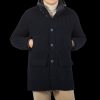 Herno Navy Blue Knitted Wool Nylon Jacket Best