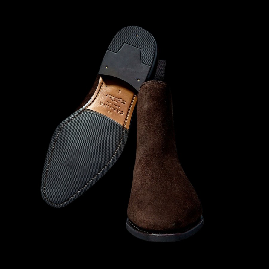 Carmina Dark Brown Suede Simpson Chelsea Boots Online