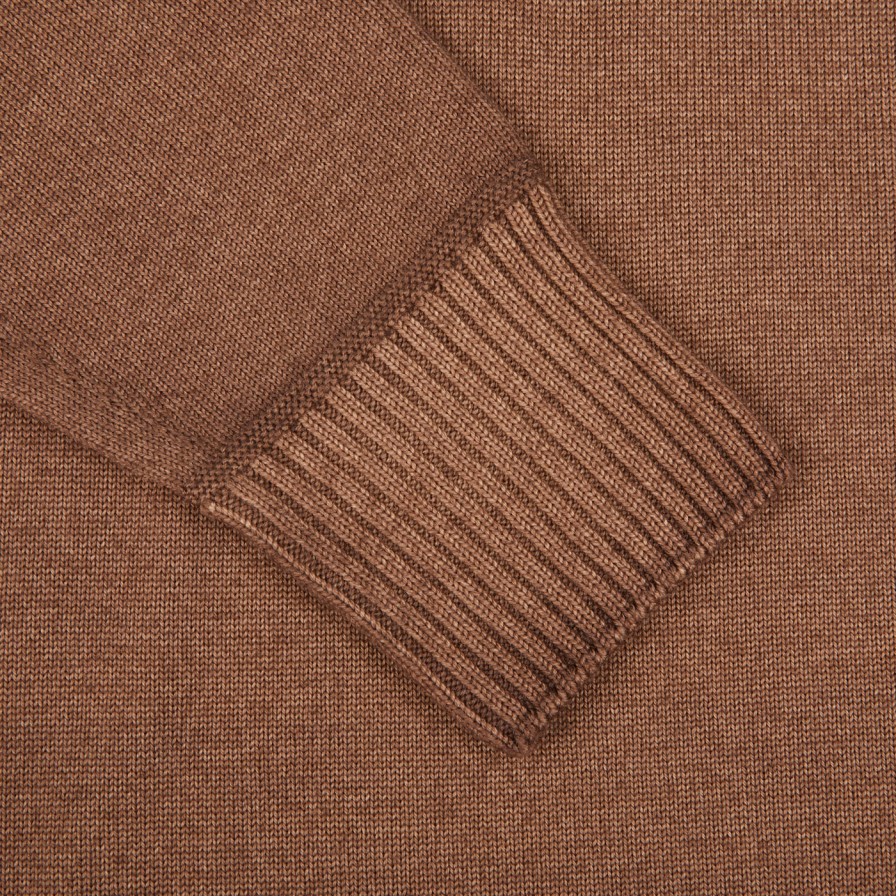 Drumohr Cinnamon Brown Merino Wool Rollneck Online