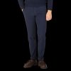 Incotex Navy Blue Cotton Comfort Chinos Online