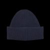 Yacaia Navy Blue Wool Cashmere Beanie New