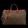 Frank Clegg Green Cotton Canvas Compass Travel Duffle Hot