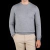 Gran Sasso Light Grey Extra Fine Merino Crew Neck Best