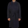 Studio 73 Navy Blue Wool Cashmere Raglan Coat Best