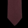 Amanda Christensen Burgundy Grenadine Grossa Lined Silk Tie New