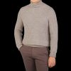 Gran Sasso Taupe Beige Wool Blend Chunky Rollneck New