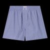 Derek Rose Blue Checked Cotton Classic Fit Boxers New