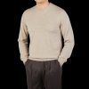 Piacenza Cashmere Light Beige Cashmere Crewneck Wholesale