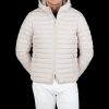 Save The Duck Cream Beige Technical Down Luke Hood Jacket Hot