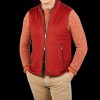 Maurizio Baldassari Paprika Red Water Repellent Pure Cashmere Gilet Best