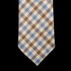 Dreaming Of Monday Light Beige Gunclub Checked 7-Fold Wool Tie Wholesale