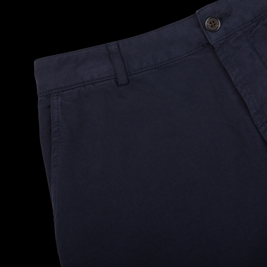 Universal Works Navy Blue Cotton Canvas Military Chinos Wholesale