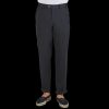 Hiltl Black Washed Linen Regular Fit Chinos Wholesale