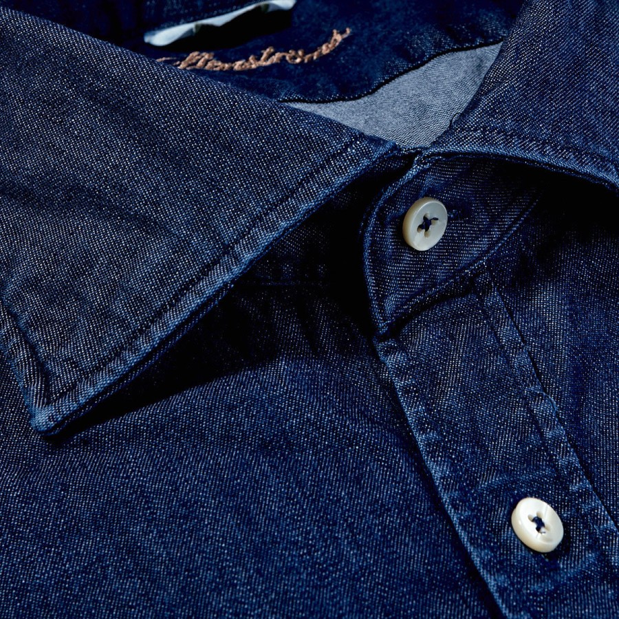 Stenströms Blue Denim Cutaway Slimline Shirt Online