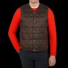 Taion Dark Chocolate Nylon Down Padded Vest Online