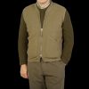 Universal Works Lovat Green Wool Fleece Zip Waistcoat Best