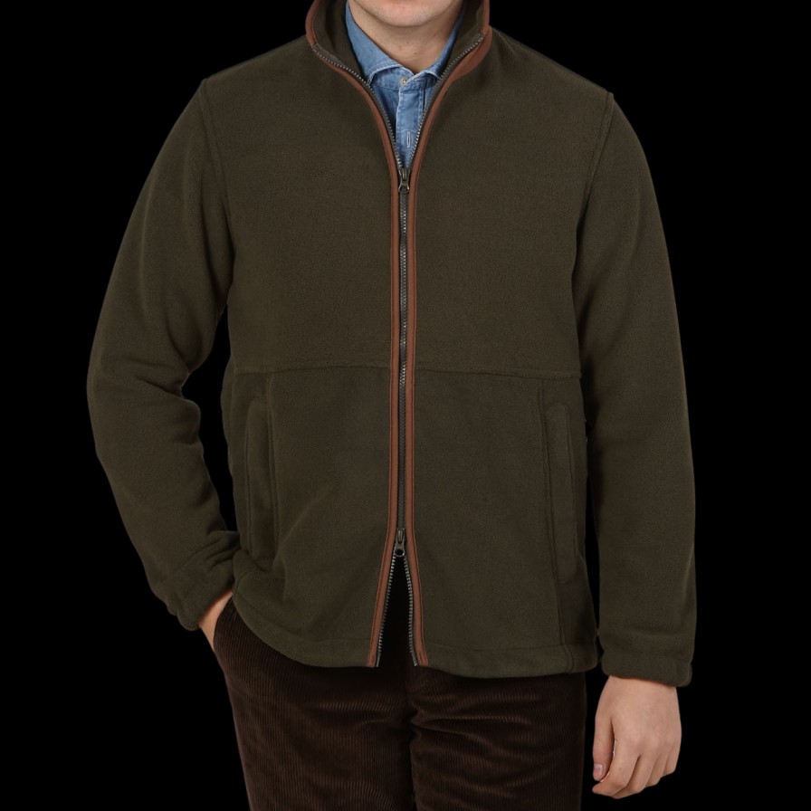 Alan Paine Moss Green Fleece Aylsham Jacket Best