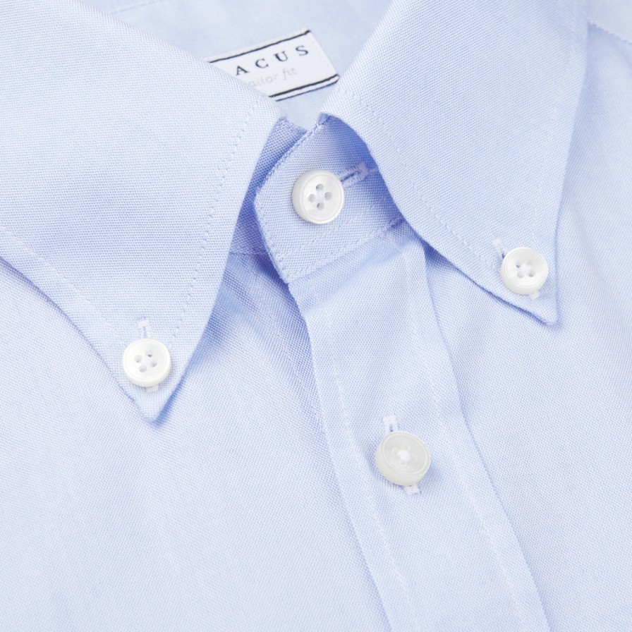 Xacus Light Blue Fine Cotton Oxford Bd Shirt Hot