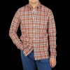 Xacus Orange Checked Plaid Cotton Bd Legacy Shirt Online