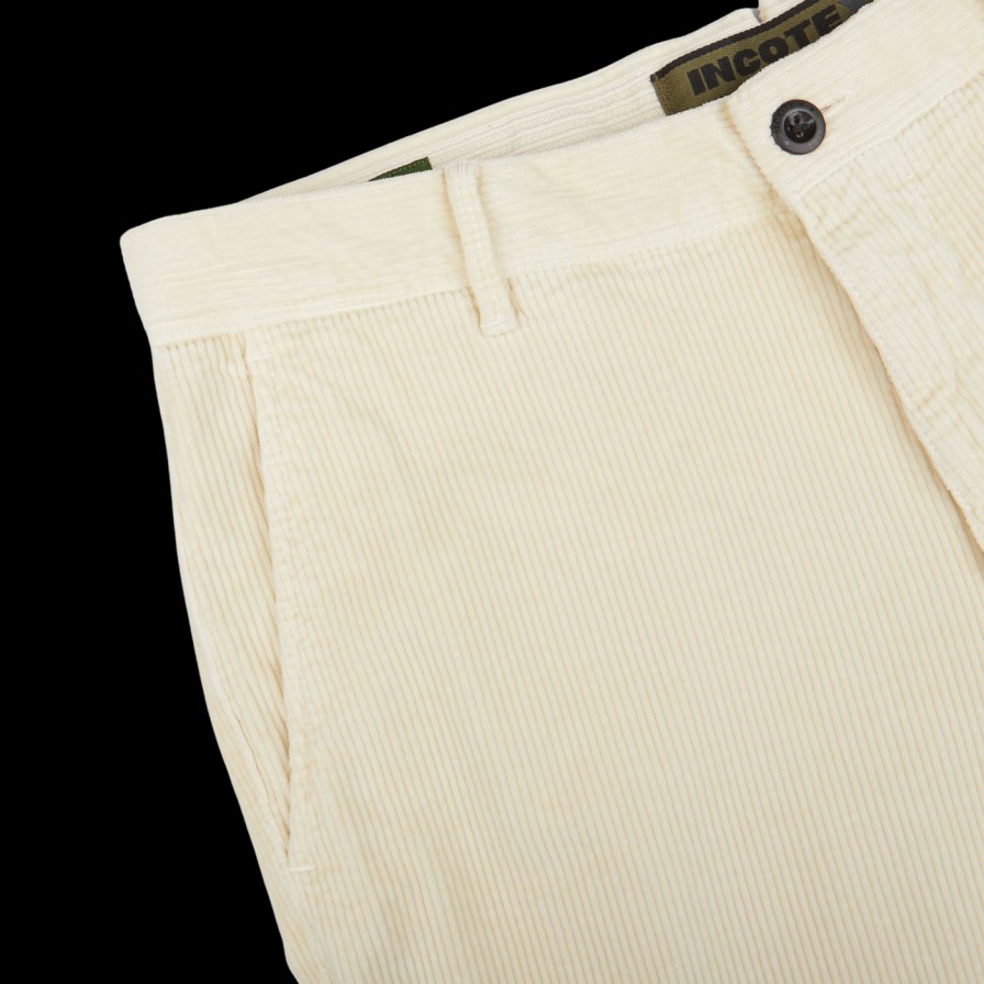 Incotex Cream Beige Cotton Corduroy Slacks Chinos Clearance