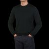 Filippo de Laurentiis Deep Green Super 120S Merino Crew Neck Best