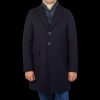 Herno Navy Wool Down Padded Coat Best