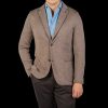 Gran Sasso Dark Taupe Travel Wool Knitted Blazer Clearance