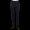 Baltzar Sartorial Navy Super 100'S Wool Flat Front Suit Trousers Wholesale