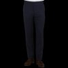 Baltzar Sartorial Navy Super 100'S Wool Flat Front Suit Trousers Hot