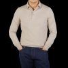 Gran Sasso Light Beige Extra Fine Merino Wool Polo Shirt Online