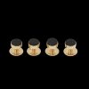 Codis Maya Gold Plated Onyx Bow Stud Set Clearance