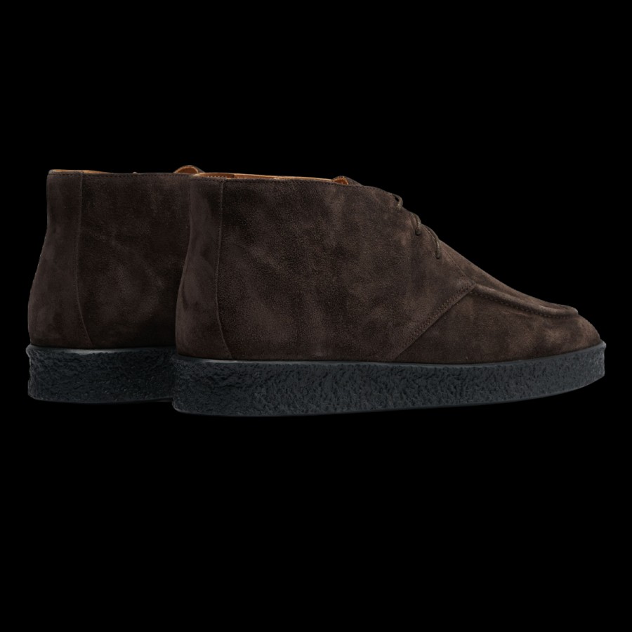 CQP Chocolate Brown Suede Leather Plana Boots Online