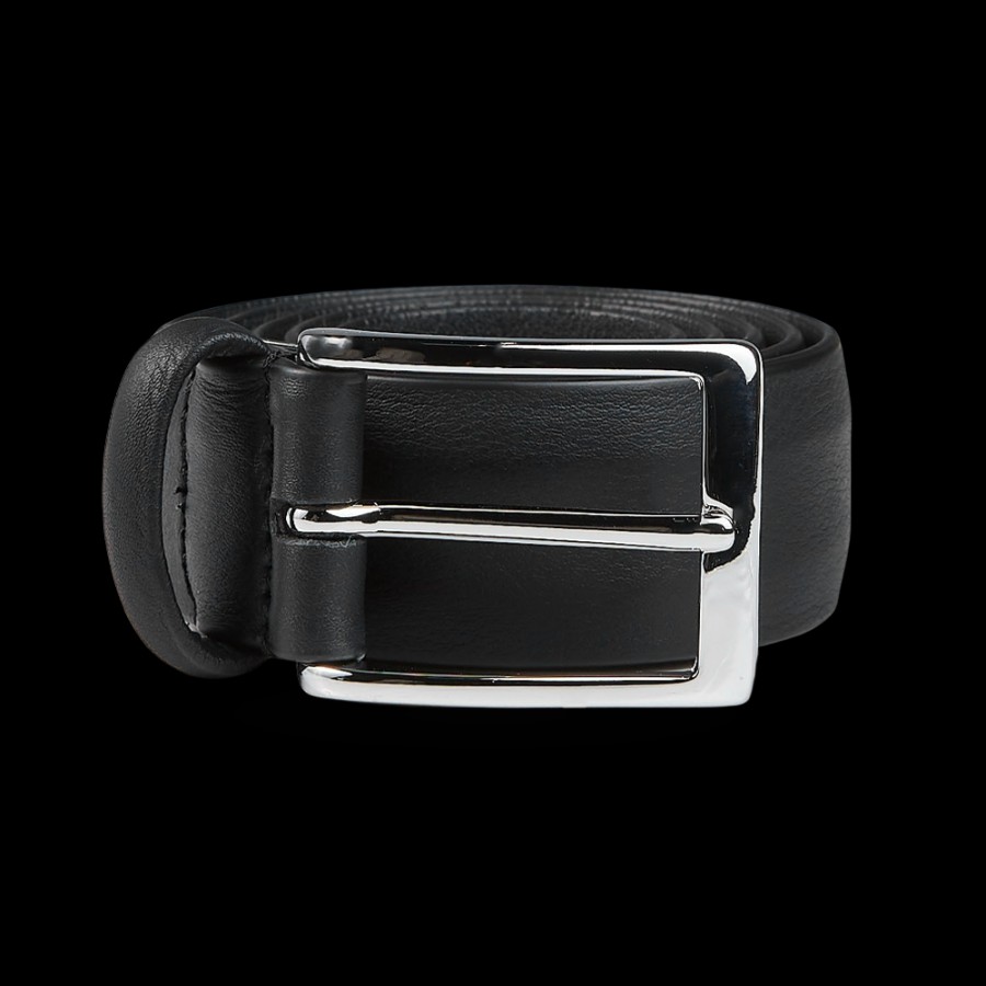 Andersons Black Smooth Calf Leather 30Mm Belt Wholesale