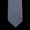 Dreaming Of Monday Blue Pinstripe 7-Fold High Twist Wool Tie Wholesale