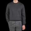 Gran Sasso Grey Melange Extra Fine Merino Crew Neck New