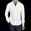 Stenströms White Linen Cutaway Fitted Body Shirt New