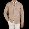 Inis Meain Beige Melange Wool Cashmere Carpenter Jacket Online