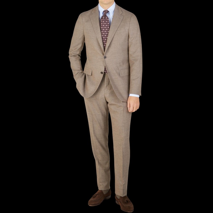 Boglioli Beige Grey Wool Flannel K Suit Best