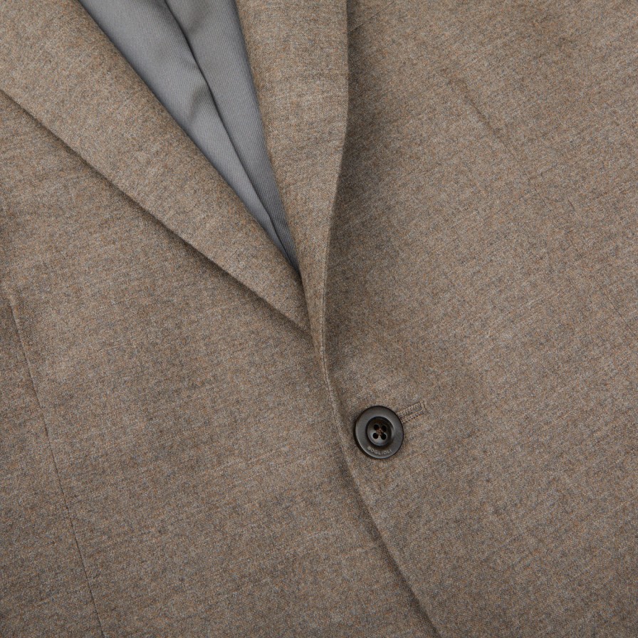 Boglioli Beige Grey Wool Flannel K Suit Best