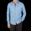 Stenströms Light Blue Cotton Denim Casual Slimline Shirt Best