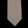 Dreaming Of Monday Brown Checked 7-Fold Super 100S Wool Tie Wholesale