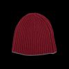 William Lockie Claret Smog Cashmere Ribbed Short Beanie New