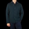 Maurizio Baldassari Petrol Green Milano Knitted Wool Overshirt Best